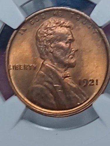 1921-P lincoln wheat cent NGC MS64 RB
