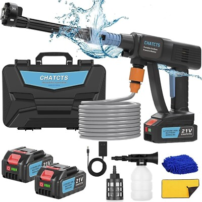 #ad Portable Cordless Pressure Washer 980PSI Cordless Car Pressure Washer with 2 Ba $135.98