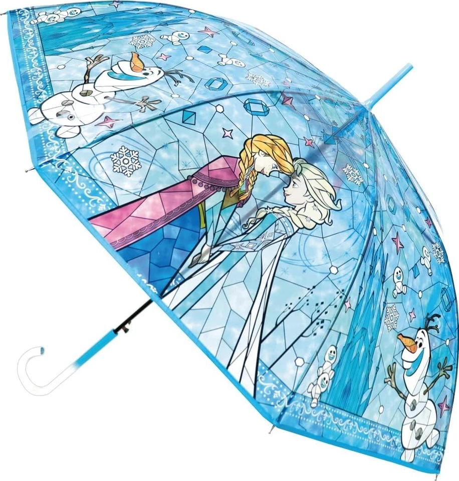 Paraguas de vitral transparente diseño Disney Frozen 60 cm 23,6 pulgadas Japón Foto 2 de 2