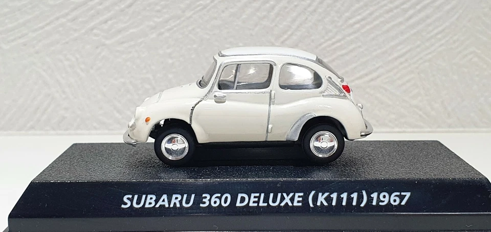 1/64 Konami 1967 SUBARU 360 DELUXE WHITE diecast car model - Image 2 of 3