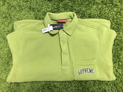 Supreme F/W 2017 Polartec Pullover Shirt Size M (Green) Box Logo 
