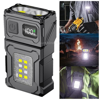 USB Rechargeable Multifunctional Keychain Light LED Torch Taschenlampe Work Lamp