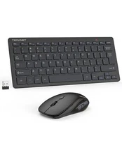 Wireless Keyboard and Mouse Combo Mini Cordless Computer Keyboard and Mouse S...