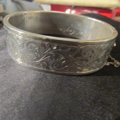 Fabelhafter Vintage Qualität massiver Silber Armreif mit Gravur, Birm 1959, JC Ltd,