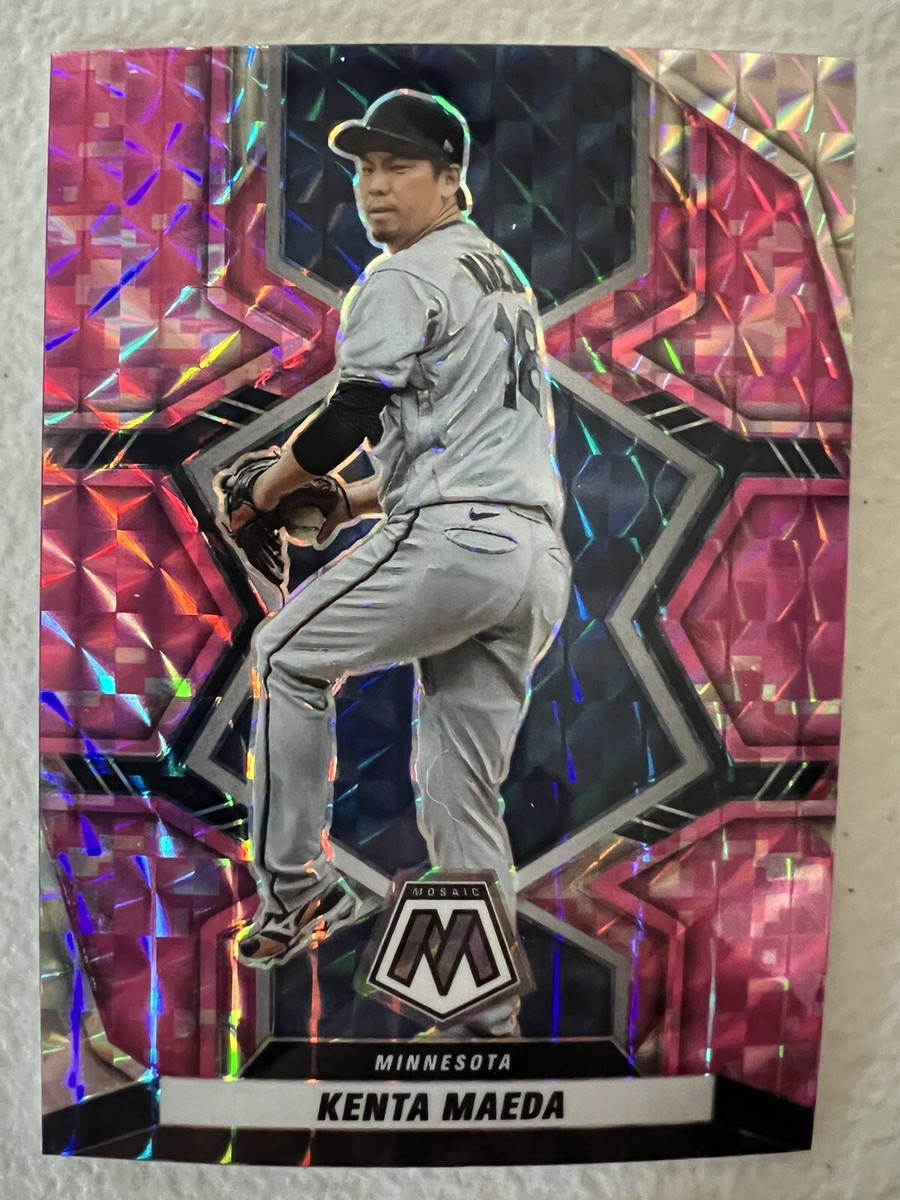 2022 Panini Mosaic Pink Camo Reactive Prizm Kenta Maeda Minnesota