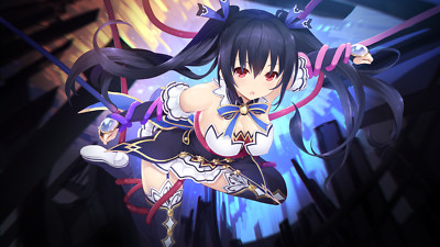 Anime girls noire hyperdimension neptunia twintails dark Custom Gaming Mat Desk