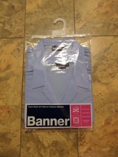 BRANDNEU in Verpackung Mädchen Uniform Hemden Doppelpack 30" blau bügelfrei