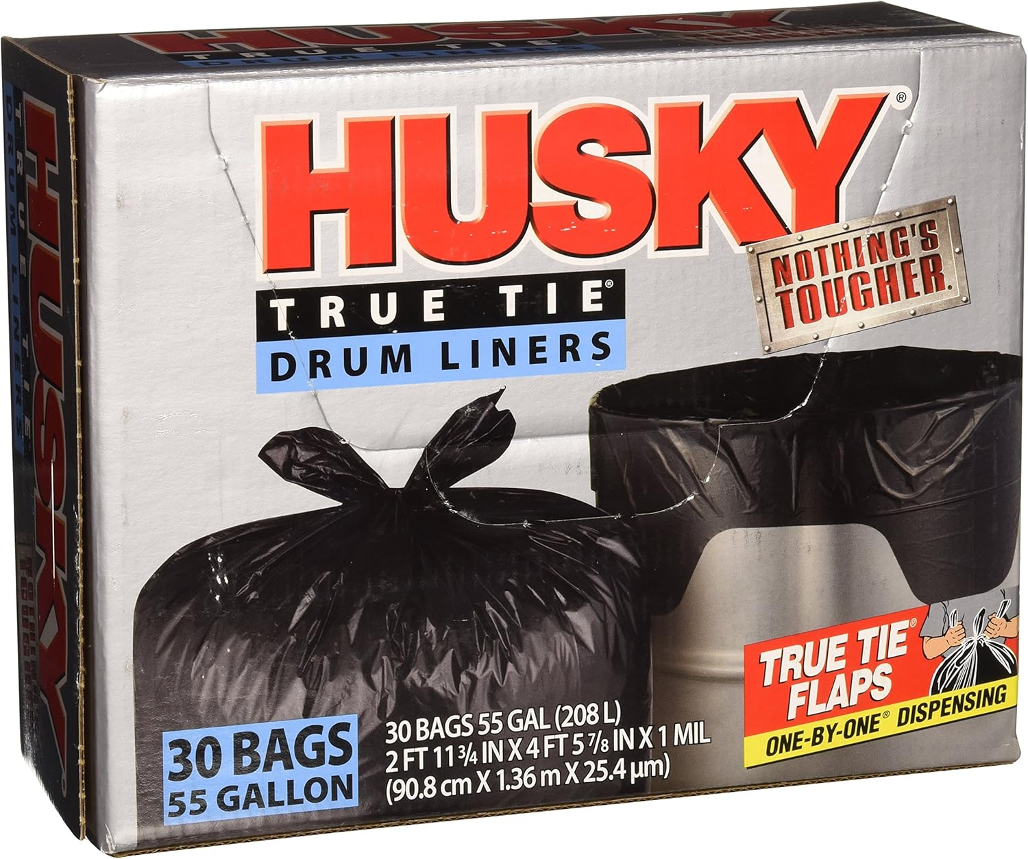 HKK55030B True Tie 55-Gallon Drum Liners, 30-Count