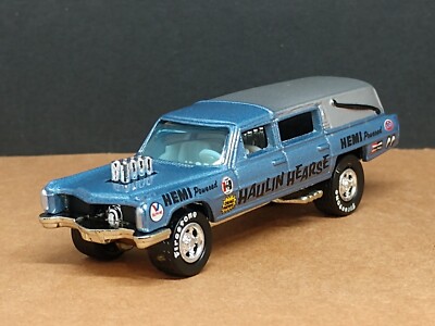 Twin Engine Cadillac Dragster Haulin' Hearse' 1/64 Mooneyes Equipped Ltd. Blue G