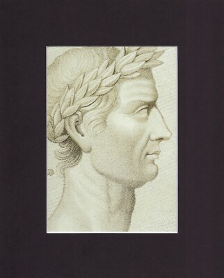 8X10'' Black Matted Print Art Picture Fashion: Gaius Julius Caesar 1st Cen. BC