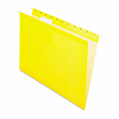 Pendaflex Colored Reinforced Hanging Folders 1/5 Tab Letter Yellow 25/Box 42624