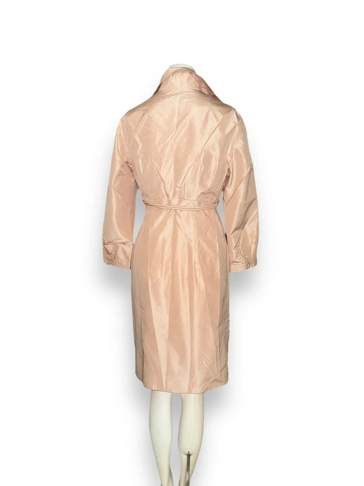 RICHARD TYLER COUTURE taffeta silk collared surplice-front dress pink sz 6 - Imagem 3 de 4