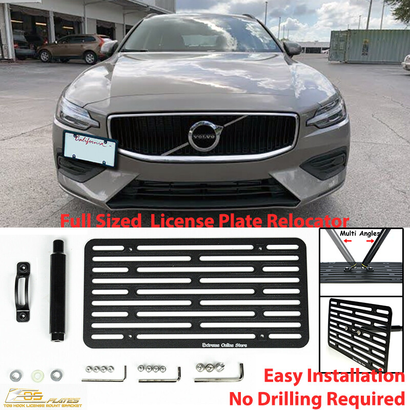 For 19-Up Volvo V60 Front Tow Hook License Mount Full Sized Relocator ...