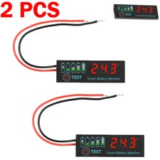 2PCS DC7-55V Li-ion Battery Level Indicator Tester LED Voltage Power Monitor red