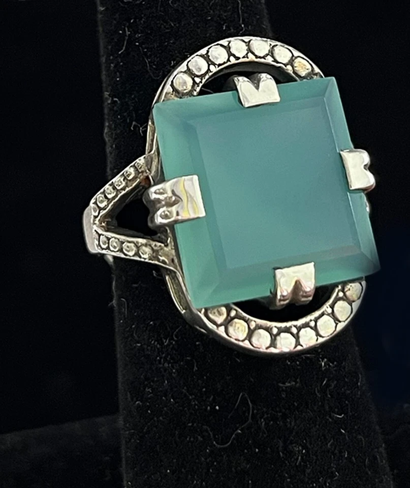Anillo Nicky Butler Calcedonia Plata Esterlina Arco Deco 6 Foto 3 de 4