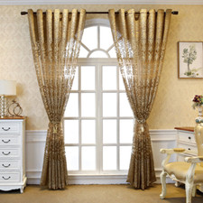 1 Panel Europäische Durchsichtig Vorhang Texturiert Semi-Shading Fenster Voile