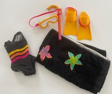 Pleasant Company American Girl SWIMSUIT Towel Snorkel Goggles Flippers 1996