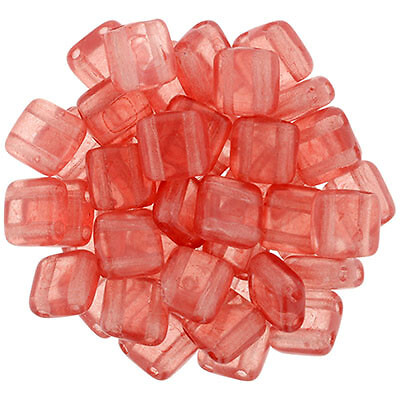 50 Tschechisches Glas 6 mm Flach Quadratisch Fliese Lose Perlen 2 Löcher CzechMates 6 mm - Bild 33 von 116