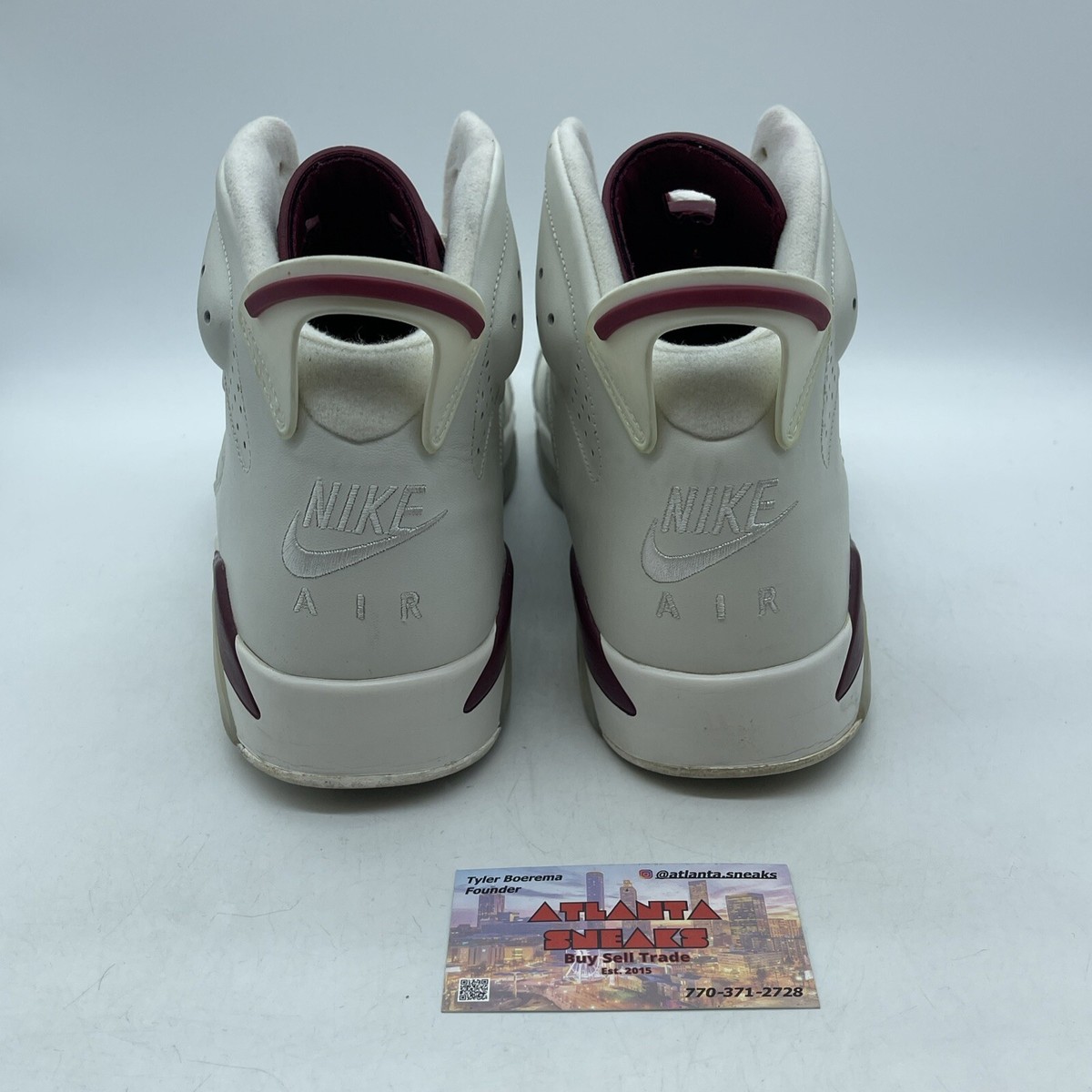 Size 12 - Air Jordan 6 Retro 2015 Maroon Burgundy White Leather (384664-116) 888410241318| eBay