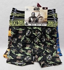 Star Wars The Mandalorian Boys' Athletic Boxer Briefs , 4-Pack, Size 6/New