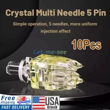 10Pcs 5 Pin Crystal Multi-Tips Replace Needle For Beauty Facial Skin Care Tool