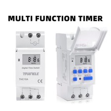16A Digital Time Switch Relay Timer Control 7 Days Programmable Din Rail Mount
