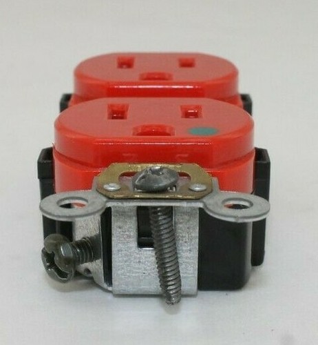 Leviton 8200-HR Presa Duplex Rossa NEMA 5-15R (Confezione da 6) - Foto 7 di 9