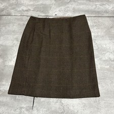Ralph Lauren Purple Label Pencil Skirt Women's 8 Brown Cashmere Mini USA Made