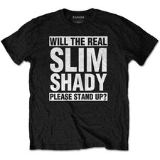 Men's Eminem The Real Slim Shady Slim Fit T-shirt Medium Black