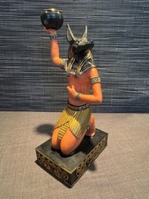 2000 Veronese Replik einer antiken Statue Des Gottes Anubis Kerzenhalter 