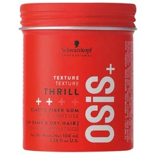 OSiS+ Thrill Fibre Gum – Medium Hold Flexible Style Control, 3.38 Oz – Bendable