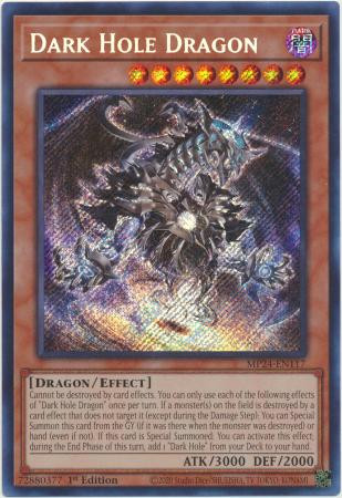 yugioh dragon cards amazon YUGIOH (MISPRINT) Dark Hole Dragon MP24-EN117 Secret Rare