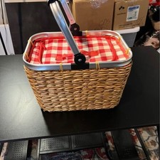 Insulated Picnic Basket w/ Collapsible Handle...