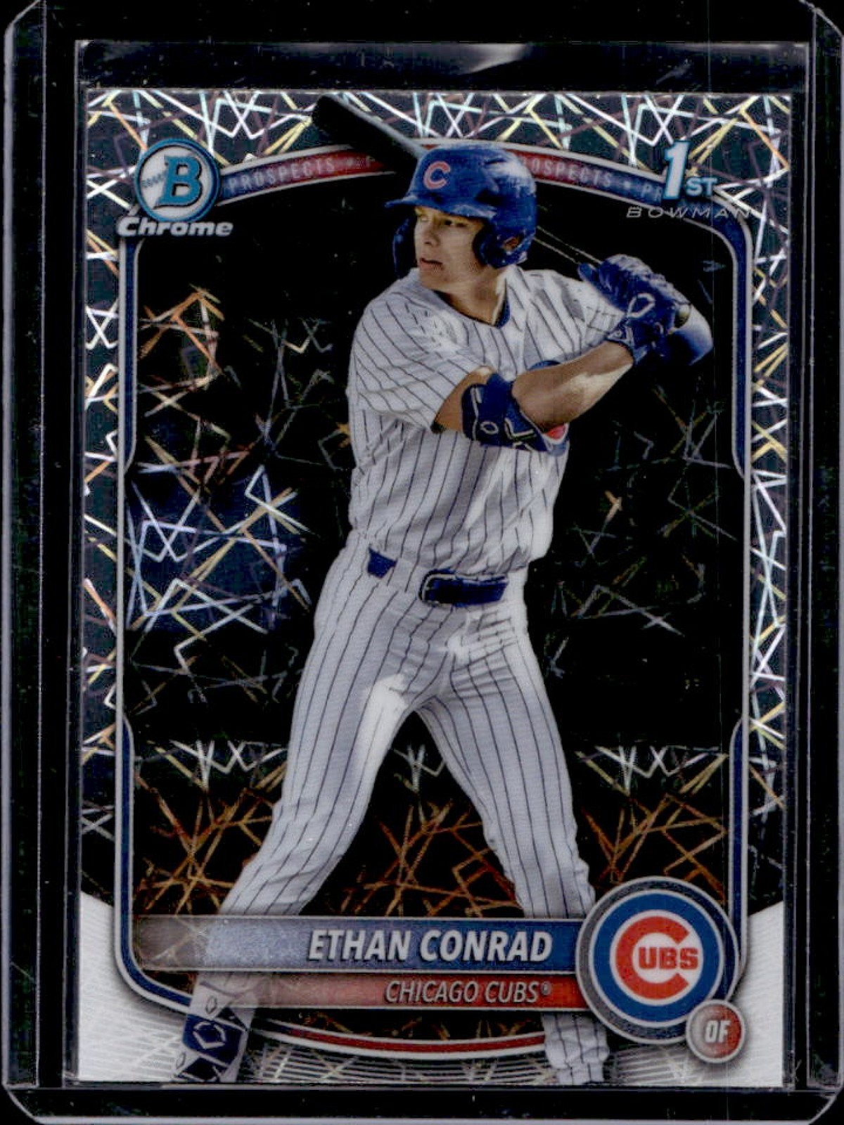 2025 Bowman Draft Ethan Conrad Chrome Lazer Refractor 1st Prospect #BDC-17 Cubs