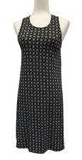 Old Navy Women’s Swing Dress Black White Geometric Pattern Sleeveless Small