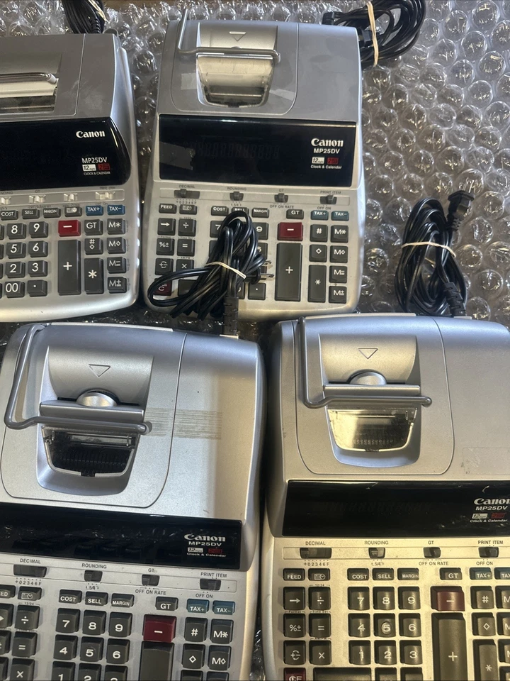 7 Canon MP25DV Printing Calculator 2 Color Print 12 Digits Clock&Calendar - Image 4 of 4