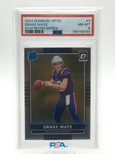 Panini Donruss Optic RETRO SERIES RATED ROOKIE PSA 8-Drake Maye #3 Patriots