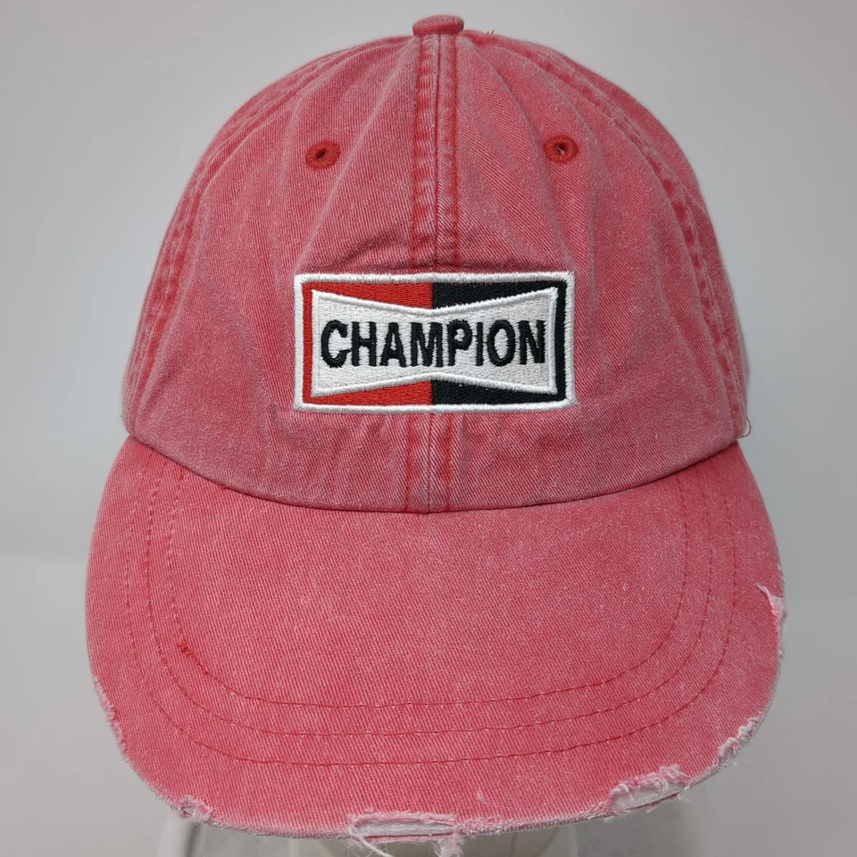 Sombrero Champion Slideback Rojo Talla Única Bordado Correa de Cuero Adams Foto 2 de 4