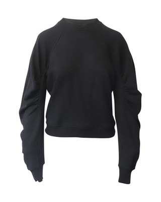 Citizens Of Humanity - Black Wool Ruched Sleeve Jumper