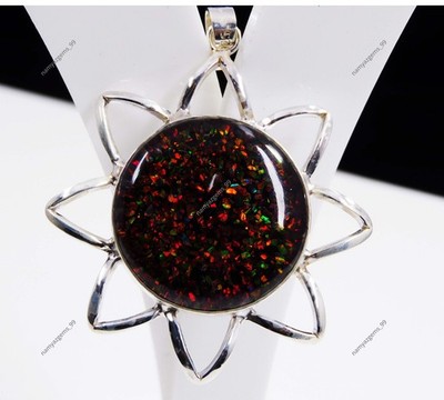 925 Sterling Silber Anhänger 53 Ct Feuer Monarch Opal schöner Anhänger Edelstein