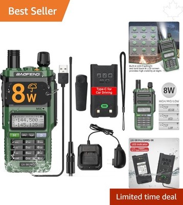 Durable UV-9R Pro Portable Radio - Long Range Communication for Outdoor Sports