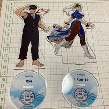 Street Fighter Ryu Chun-Li Capcom Acrylic Figure 13cm Used