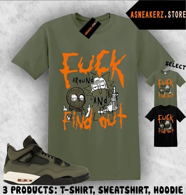 Shirt Matching Undefeated x AJ 4 OG 2025 Match Sneaker Fck Around Rick and Morty