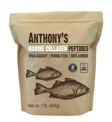 Anthony's Hydrolyzed Marine Collagen Peptides, Gluten-Free Keto Friendly 1-Pound