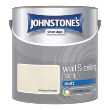 Johnstones Wall & Ceiling Matt Emulsion Paint 2.5l Antique Cream - 8.64 per litre
