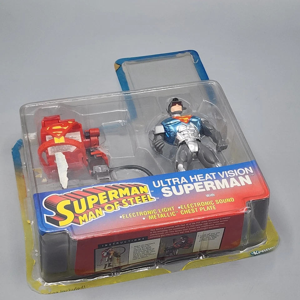 Kenner 1996 Superman Man of Steel - Deluxe Electronic Ultra Heat Vision LEER Foto 4 de 4
