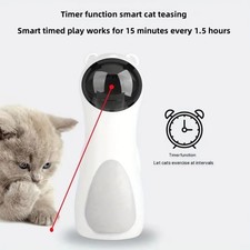 Cat Laser Interactive Indoor Cat Pet Toys Automatic,USB Cat Teaser Pet Toy White