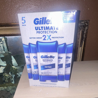 Gillette Ultimate Protection Cool Wave Antiperspirant Gel 5 Pack 3.8 oz