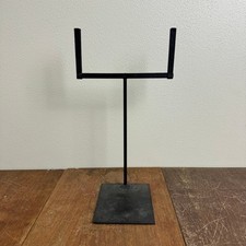 Vintage Black Wrought Iron Museum Style Artifact Mask Display Stand 12.5"