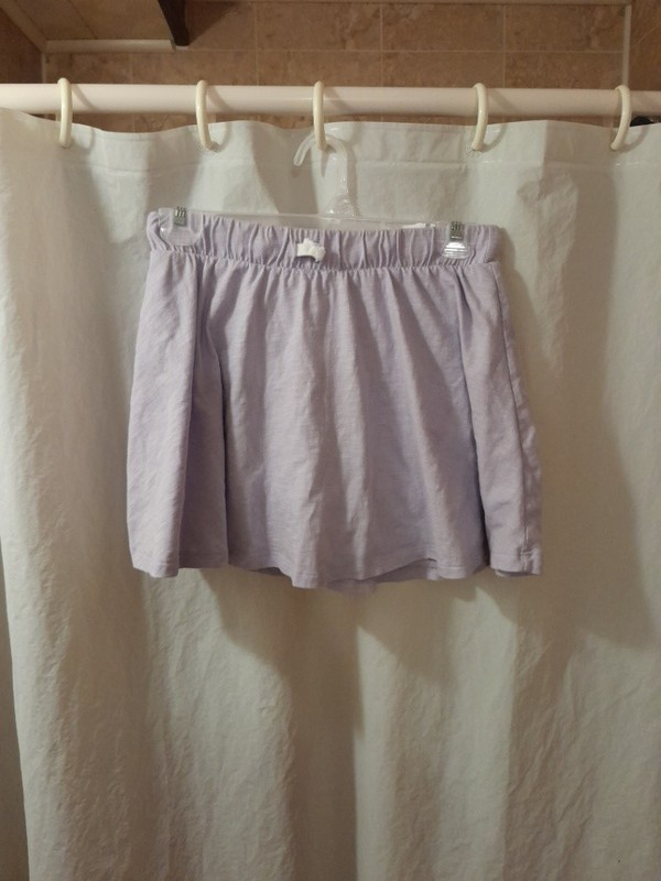 Wonder Nation Girls Large Purple Drawstring Skort